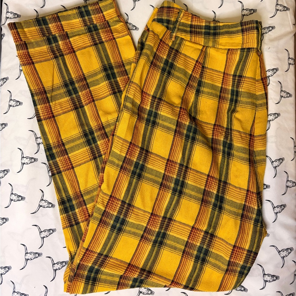 Yellow Plaid Pants